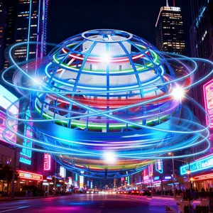 Anti-Gravity Galaxy Boomerang Ball, Flying Orb Ball with LED Hover Spinners, Indoor/Outdoor Sports & Leisure Toy for 6-12 Year Olds