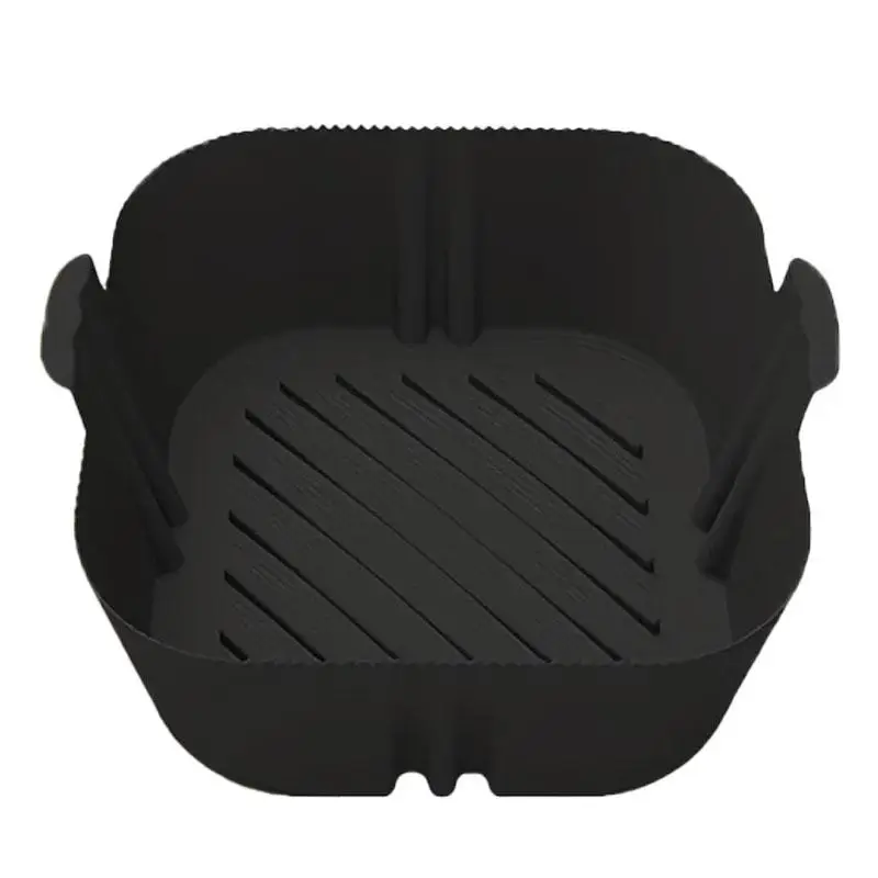 Square Air Fryer Silicone Pot, Silicone Baking Tray, Reusable Air Fryer Liner, Oven Baking Tray, Home Kitchen Air Fryer Accessories, Kitchen Appliance