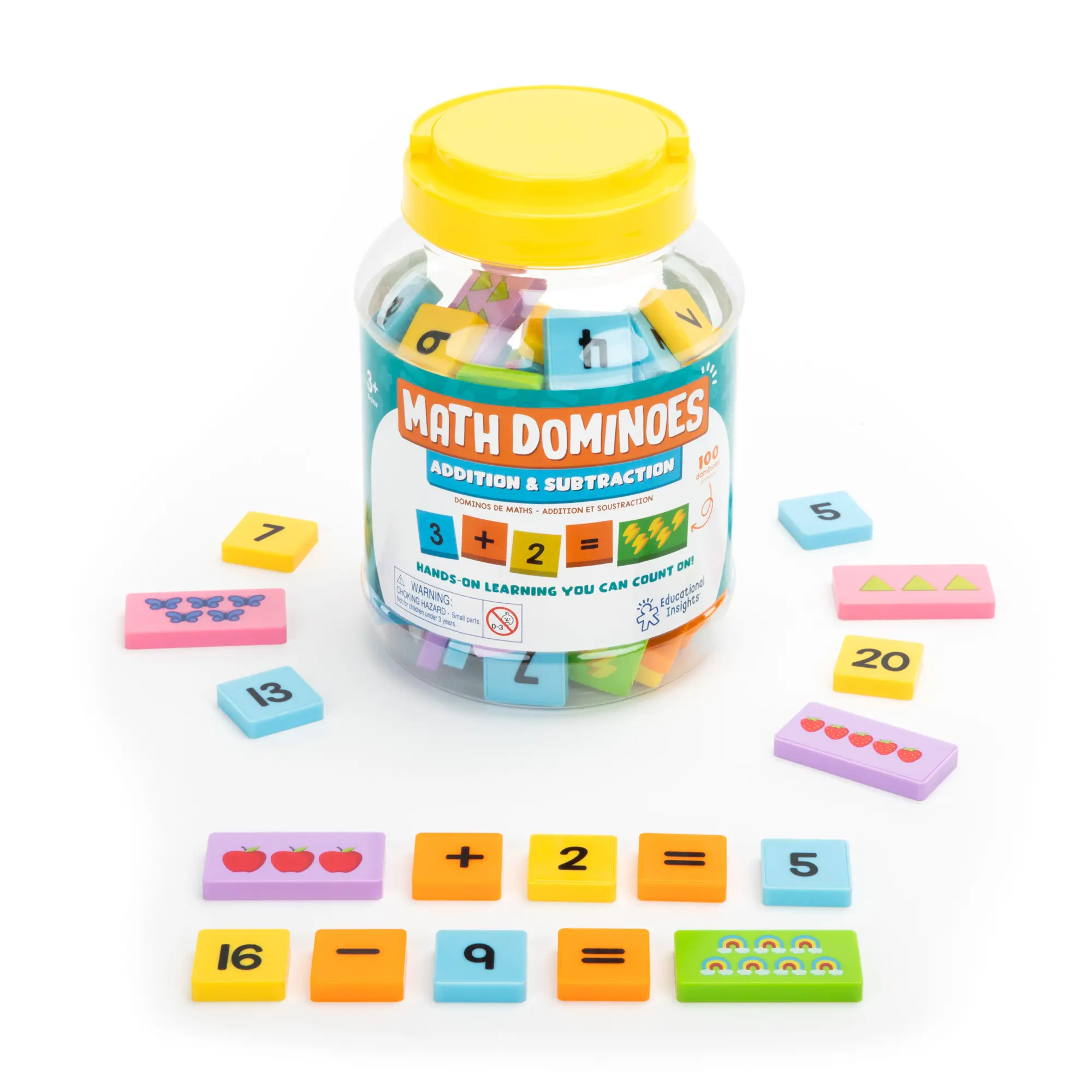 Educational Insights Math Dominoes Addition & Subtraction Ages 3+