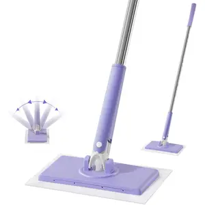 No-wash Mop, Uses Disposable Face Towel, Hands-Free Replacement, Dry and Wet Multi Surface Floor Cleaner, Bathroom Cleaning