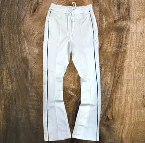 100-470 - Track Stacked Fit Pants (Cream)