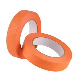 2 Pack Orange Painters Tape 1 inch, Orange Masking Tape 1 inch x 55 Yards x 2 Rolls (110 Total Yards)