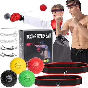 Boxing Reflex Ball, 3 Difficulty Levels Boxing Ball with Headband, Perfect for Reaction, Agility, Punching Speed, Fight Skill and Hand Eye Coordination Training