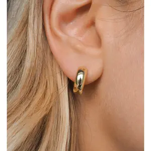 Chunky Baby Hoops | Gold