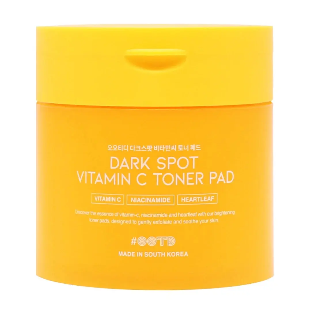 [Official #OOTD Partner] Boosting Toner Pads for Face Oily Skin Korean, #OOTD Vitamin C Niacinamide Heartleaf Hydrating Calming Redness, Vitamin C Toner Pad 70Pads 4.05oz 120ml