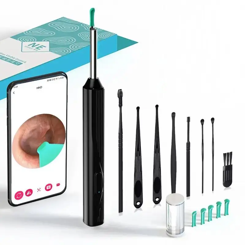 Rechargeable Earwax Removal Tool with Camera, 1 Set Portable Ear Cleaner Tool, Personal Care Accessories, Daily Ears Clean Tool Ear Cleaning Tool, Earwax Removal Kit, Ear Pick Set, Earwax Remover Tool