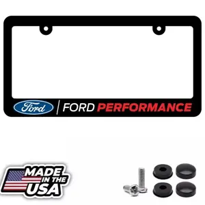 Performance Black License Plate Frame for Ford F150 Mustang Maverick Raptor F250