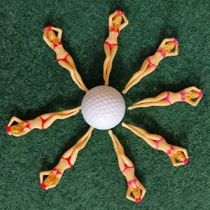 6pcs Novelty Golf Tees, Bikini Lady Design Plastic Golf Tees, Fun Themed Golf Accessories for Men, Unique Golf Gifts for Golfers summerwins