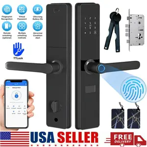 Upgraded Door Lock Biometric Fingerprint Bluetooth Password Keyless Keypad Entry Applicable door thickness 60mm