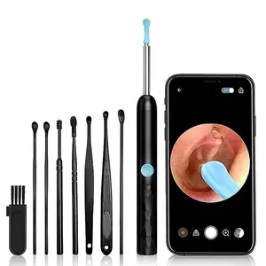 Earwax Removal Tool Set with Camera - Portable 360° Wide Angle Ear Cleaner with Type-C Rechargeable, Waterproof Endoscope Ear Cleaning Tool for iPhone and Android Phones, Christmas Gift, Winter Gift Set, New Year Gift, Stocking Fillers