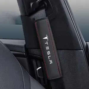 Comfortable Car Seat Belt Shoulder Cover, Safety Pad for Tesla, Car Interior Accessory, Available in 1pc or 2pcs, Ideal for Enhanced Driving Comfort