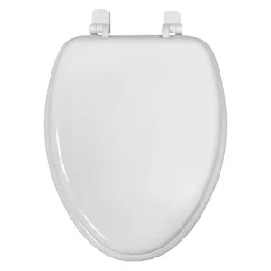 White Elongated Toilet Seat – Durable and Easy to Clean