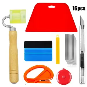16 Piece Wallpaper Tool Kit with Felt Scraper Seam Roller,Used for Wallpaper Contact Paper Adhesive Vinyl,Halloween Christmas Party Gifts,Hand Tools Kits