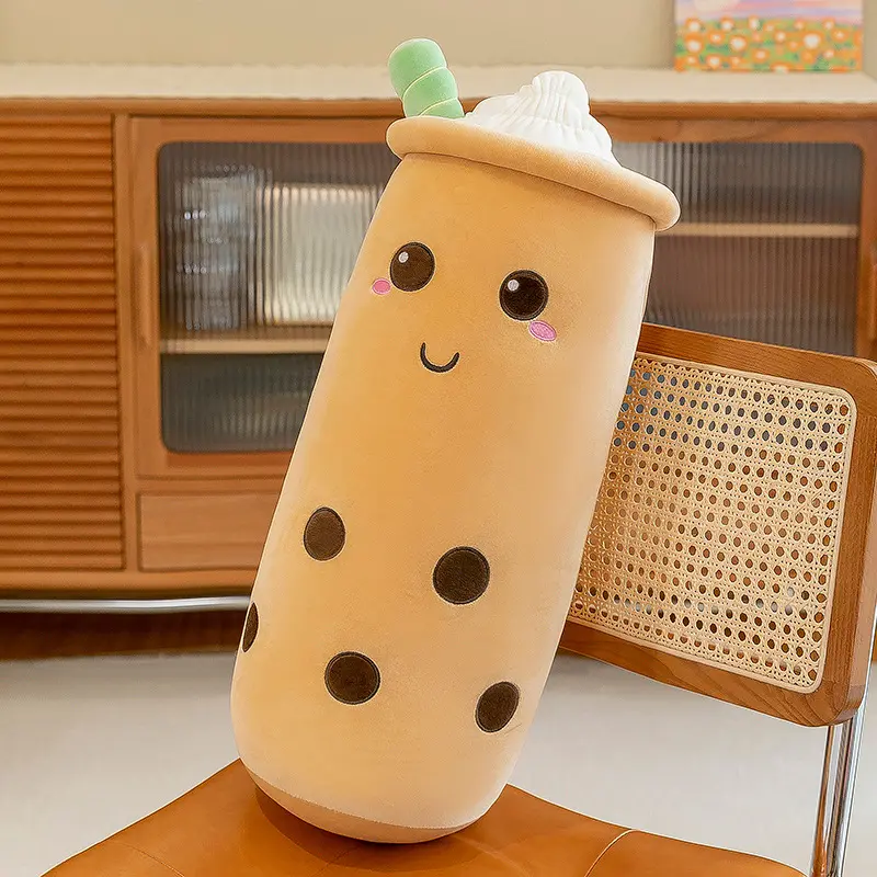 Boba Milk Tea Plush Pillow, 40cm/16in Fully Filled Stuffed Cushion, Soft Household Decoration, Cute Library Decor Accessory, Gift for Kids, House Decoration