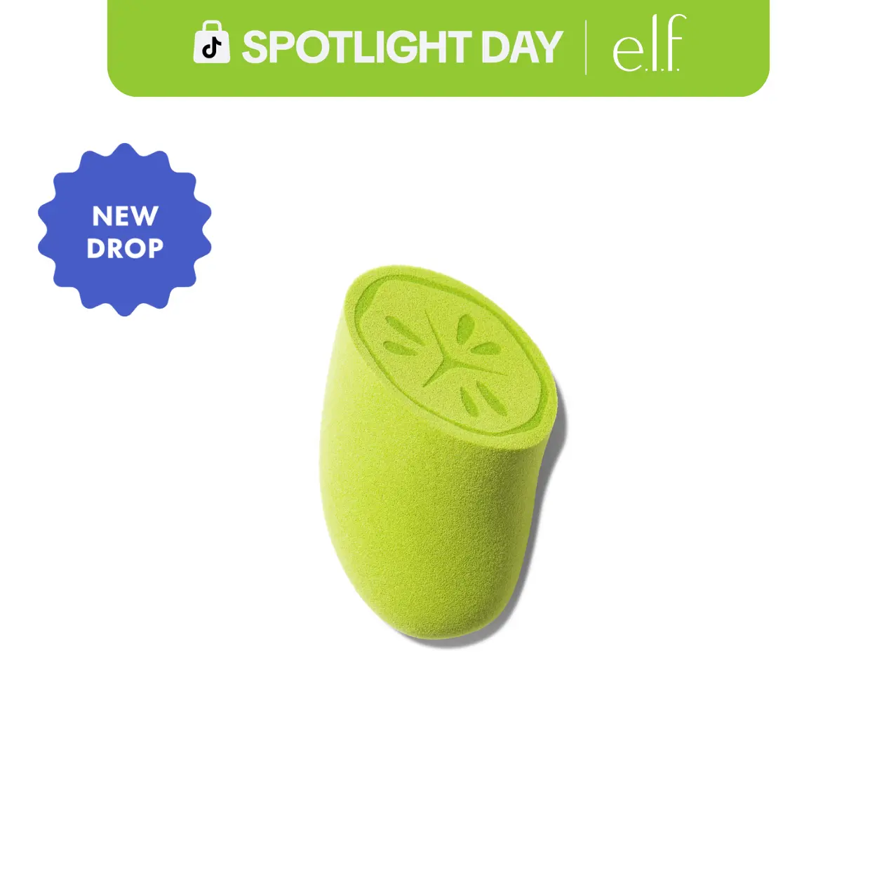 e.l.f. Briny Blender - Limited Edition Pickle-Shaped Latex-Free Makeup Sponge for Liquid, Cream Makeup Application (Damp or Dry Use)
