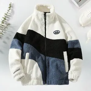 Color-Blocked Jacket - Medium Size Coats with Color-Blocked Design Element - Minimalist Product Title Womenswear Tops