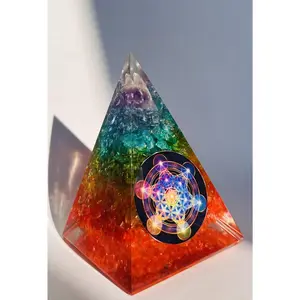 Chakra Bright Nubian Orgonite Pyramid