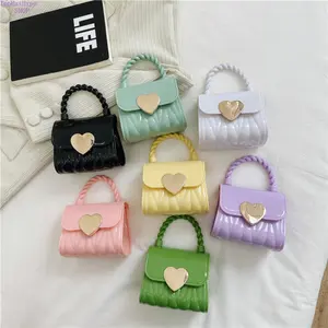 2026 Summer New Kids Jelly Purse, Cute Heart-Shaped Mini Crossbody Bag, Candy Color Toddler Girl Shoulder Bag for Daily & Party Use