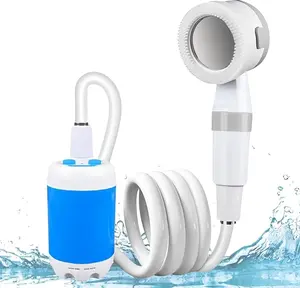 Portable shower, outdoor apartment shower artifact, electric rechargeable portable camping shower, simple car-mounted self-priming shower, pet shower, multiple spray modes, suitable for camping, hiking and RV USB Charging Watering System tiktokshopspringg