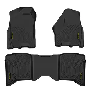 G-PLUS TPE Floor Mats for 2019-2024 Dodge Ram 1500 2500 3500 Crew Cab, All-Weather Heavy Duty Custom Fit Waterproof Truck Liners, Front & Rear Set