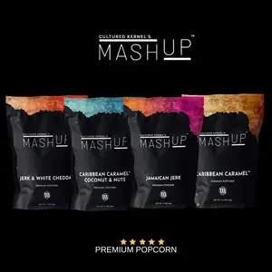 Cultured Kernel's MASHUP PREMIUM POPCORN:  | 4 Pak | Non GMO | Gluten Free | Real Ingredients | Family Owned