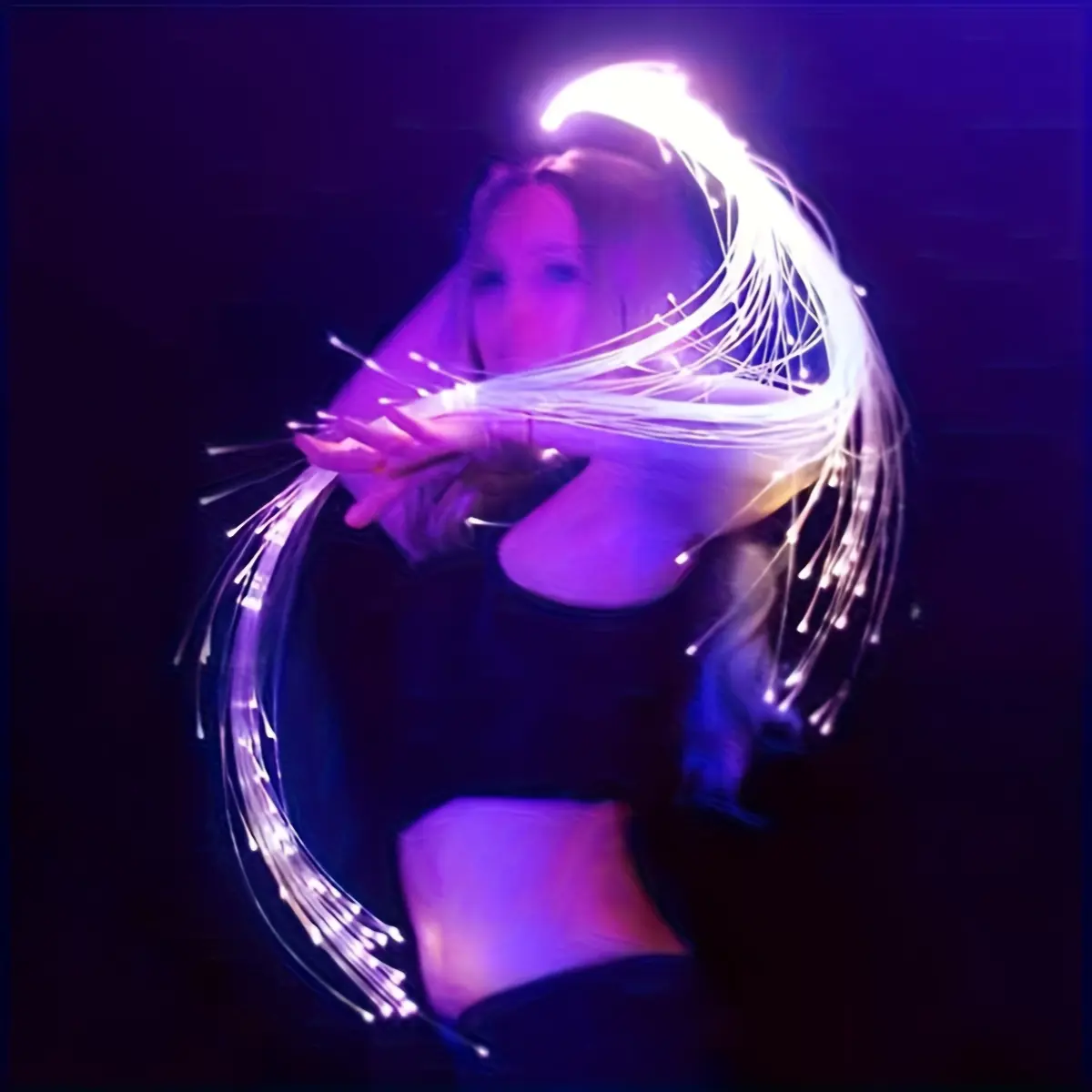 MICRENCY 2025 LED Whip Lightstick Dance Prop - 40 Multi-Color Modes, 360° Swivel, Unique Festival & Party Accessories, Women's Summer Gift, Lights