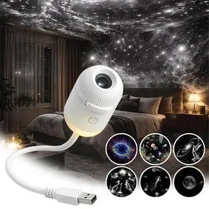 6 designs 2-in-1 Starry Sky and Milky Way Projection Night Light  Bedroom Ambient Light  Bedside Sleep Light  Bedroom Decorative Light  Night Light