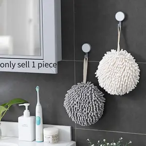Thick Chenille Hand Towel for Home Use, Thickened Wash Towel, Quick Drying & Absorbent Bathroom & Kitchen Cloth, Cute Hanging Design for Easy Access, Absorbent Thickened Towels
