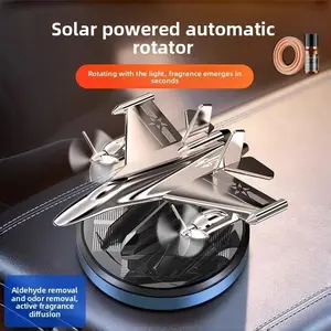 Solar Powered Car Air Freshener, Automatic Rotator, No Charging Needed, Includes Scented Pads and Essential Oil, Elegant Design, Long-Lasting Fragrance, Fragrance Diffusion, Odor Removal, Car Fragrance Diffuser