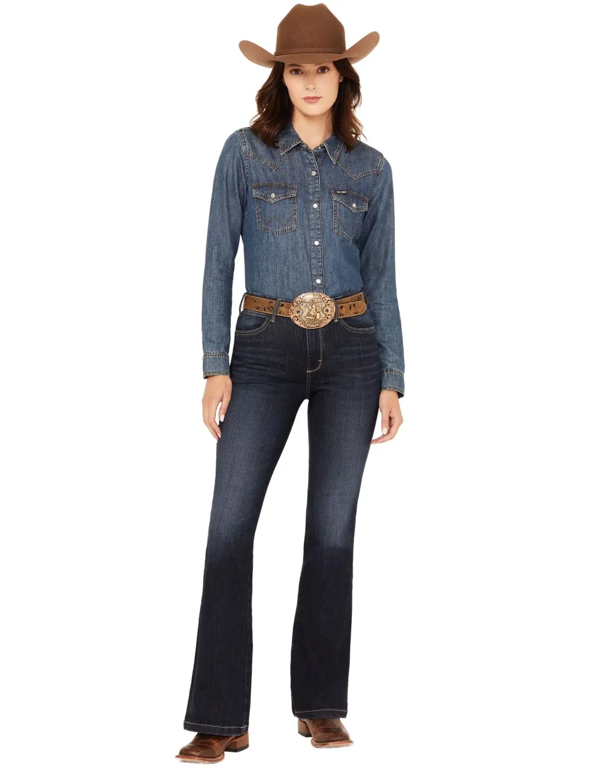 Wrangler Women's Women'S Madilyn Dark Wash Bespoke High Rise Flare - 112359280