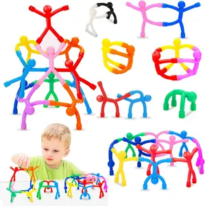 AIOS Magnetic Fidget Toys 10-Pack - Compact Rainbow Hues Magnetic People Figures, Sensory Building Toys for Autism/ADHD/Stress Relief, Road Trip Travel Essentials, Fridge Magnets, Party & Holiday Gifts