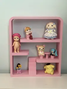 Rectangular Trinket Play House/Shelf – Desk or Wall Display for Figurines & Decor Rectangular design
