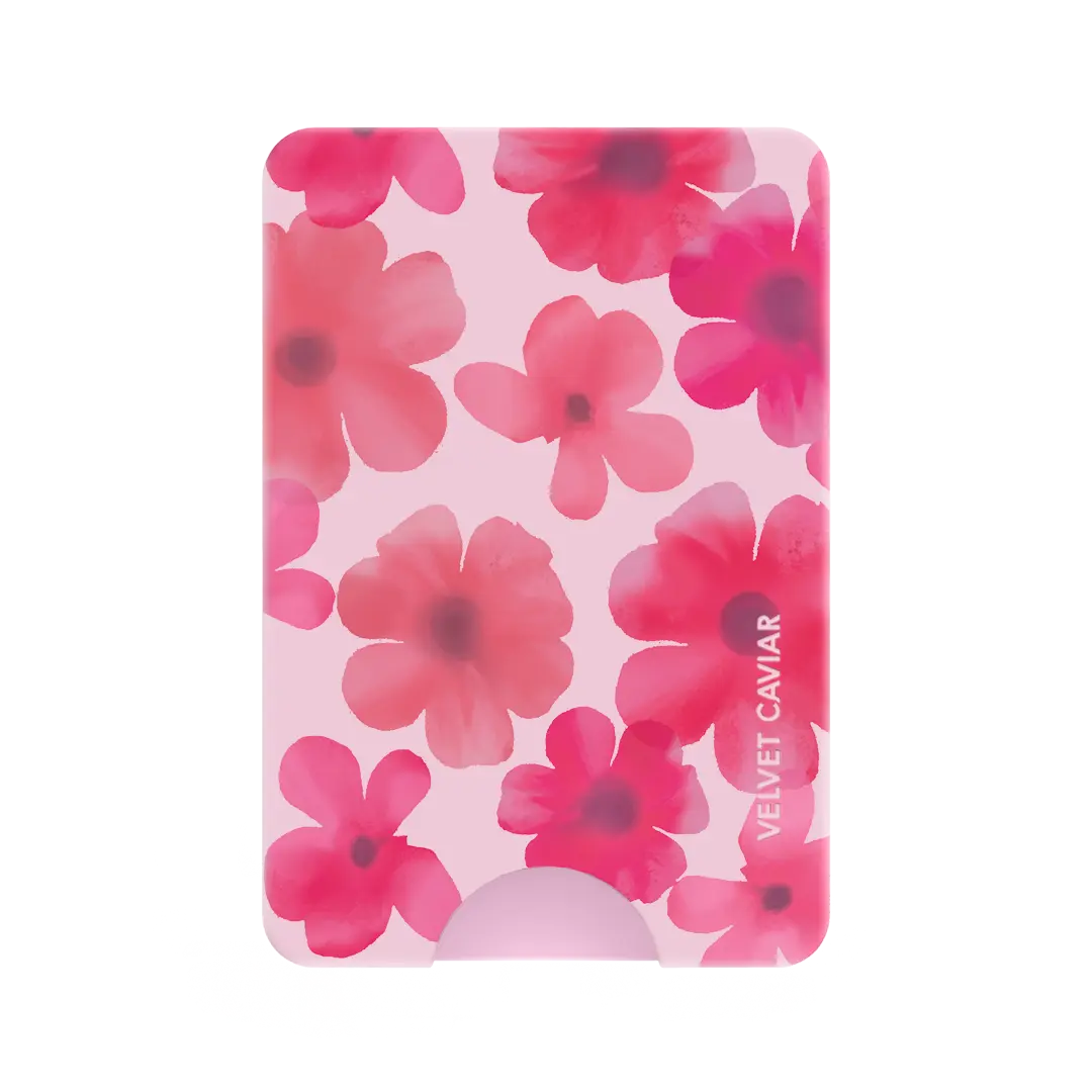 Women's Magnetic Cherry Blossom MagSafe Wallet, Cards Stay Put, Never Lose It, Phone, Everyday Carry