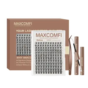 MaxComfi Cute Style Clusters - SELENE Luna & APHRODITE Styles, Gentle Manga Cluster Lashes, Waterproof, Long-Lasting, Super Soft, Thinner Band, Beginner-Friendly DIY Makeup for Natural Daily Voluminous Look Summervibes