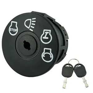 Ignition Switch with Key 7 Terminals Replacement for Hus-qvarna Crafts-Man John De-ere MT-D Murray Riding Lawn Mower 175566 175442 163968 532175566   925-1741 GY20074 94762 Black