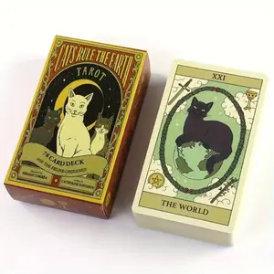 Cat Themed Tarot Card Game, 1 Box Creative Tarot Card Game, Fun Card Game for Family Gatherings, Party, Friends Gatherings