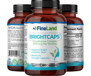 FineLand Brightcaps Glutathione Complex 1100 mg Per Serving, Supports Bright & Healthy Skin, Maximum Strength Capsules gummy  hair Healthcare Fitness