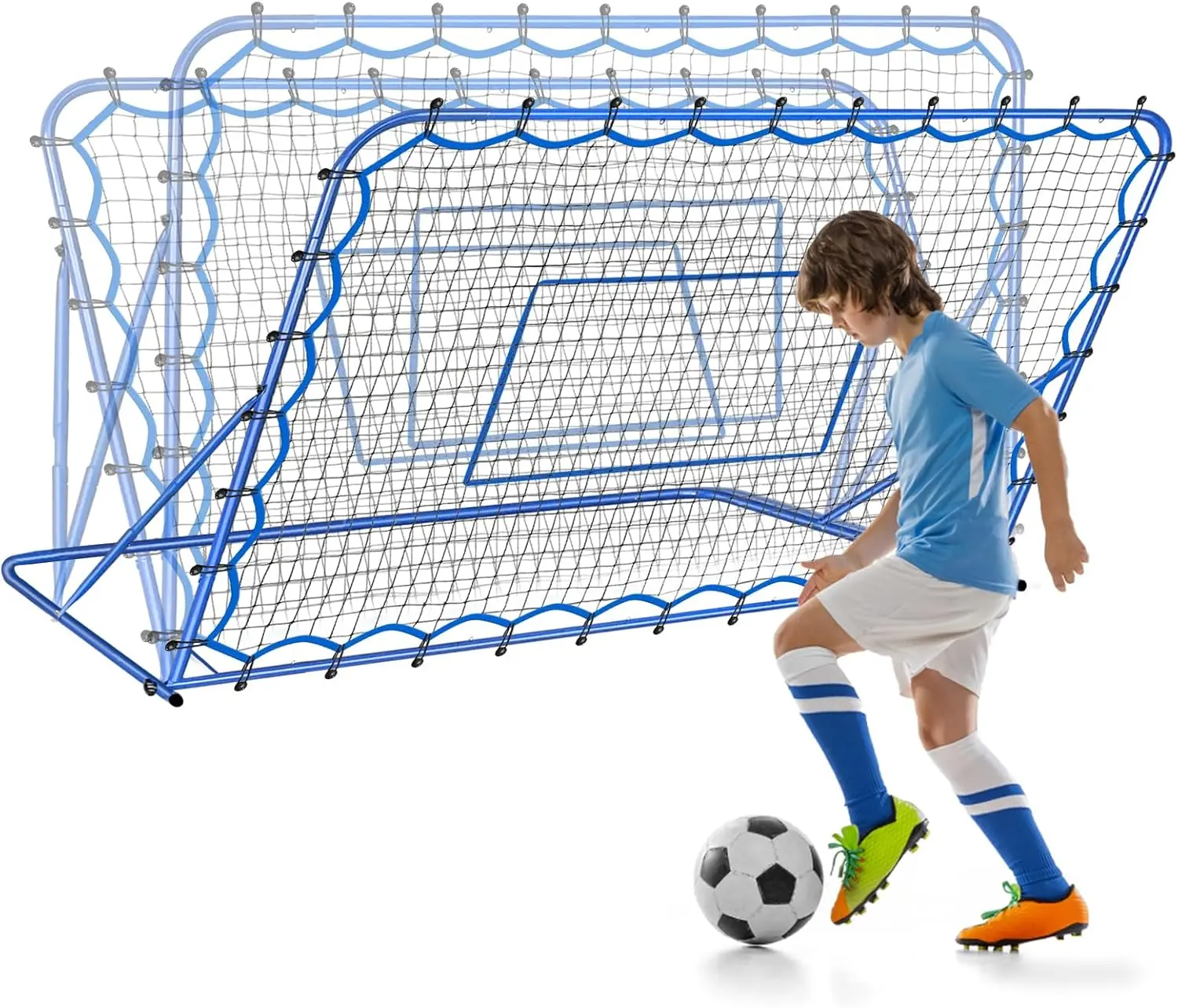 Winthai Soccer Rebounder Net, Quick-Switch Angle Soccer Training for Control, Passing Practice, Easy Setup Rebounder Gifts Aids & Equipment for Kids,Teens & Adults soccer accessories tiktokshopbacktoschool