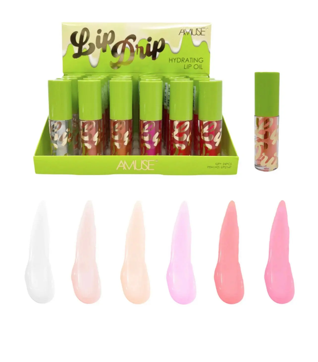 Amuse Lip Drip Hydrating Lip Gloss Oil Lightly fruit scented Glossy light Color Moisturizing gloss