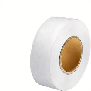 1 Rolls Fabric Fusing Tape Adhesive Bond Hem Tape Iron On Tape Each 1.5cm(White/Black, 70 Yards)