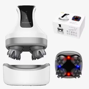 Electric Cordless Hair Scalp Massager with Kneading 108 Massage Nodes,Handheld Portable Head Scratcher Massager, Mother's Day Gifts for Women Men Mom Dad