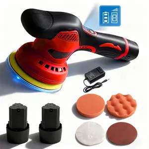 Cordless Car Buffer Polisher with 12V Lithium Rechargeable Battery*2, Cordless Polisher with 8 Variable Speeds, Cordless Buffer Polisher for Car Detailing, Polishing Tools, Polishing Accessories for Men#fathersdaygift