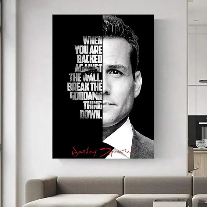 No Framed, Harvey Specter Art Poster