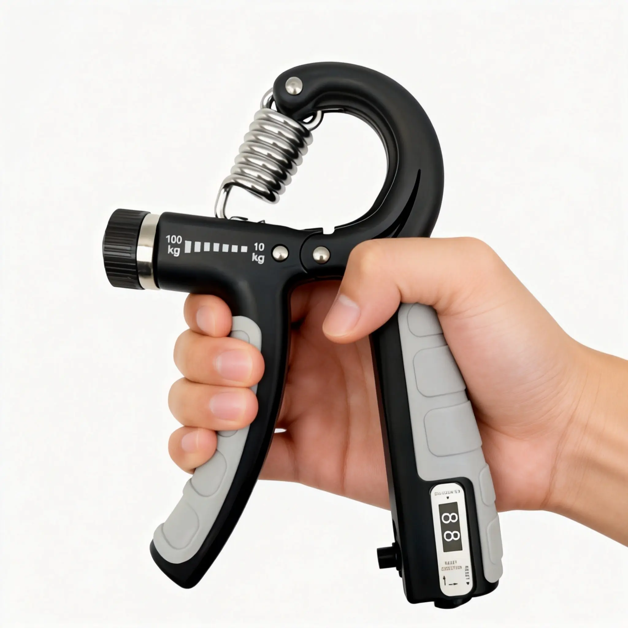 Grip strength trainer, wrist strengthener, forearm clamp hand exercise squeezer, hand gripper hand strengthening equipment, hand exerciser for muscle training, Workout Hand Gripper, Adjustable Hand Strengthener, Handgrip, Strength Training Gear