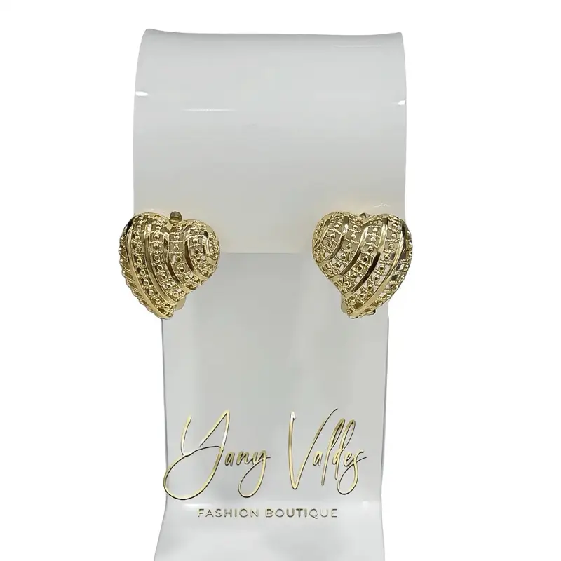Heart earrings for women, elegant everyday style