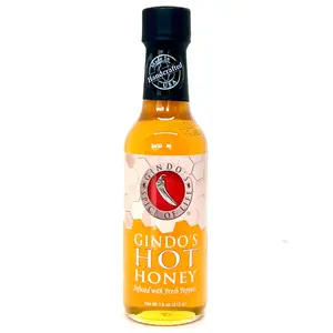 Gindo's Hot Honey - Real Honey Chili Pepper Infused Honey Flavor Sweet