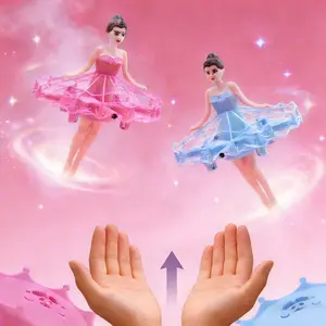 Sky Dancer Flying Girl Toy, Smart Inductive Hovering Flight with 360° Roll, Light Music Gesture Sensing, Suitable for Kids 8-12, Girls Gift