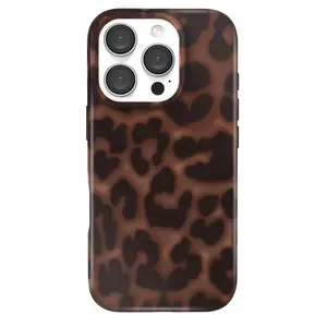 Leopard Print Caviar It Girl TPU Polycarbonate Casing for iPhone 17 - Cute, Trendy, Shockproof, Drop-Tested Protection Cover with Stylish Girly Soft Bumper, Mobile Tech Accessories, Cellphone Accessories