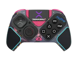 Victrix Pro BFG Wireless Controller TEKKEN 8 Rage Art for PlayStation and PC - standard right module, 6-button fight pad module, 4 interchangeable sticks, 3 different D-pads, and 4 gates