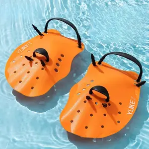 YUKE Ergonomic Swim Hand Paddles，Aquatic Gloves for Helping Upper Body Resistance -，Silicone Training Paddles for All Stroke Types，Pool Fitness